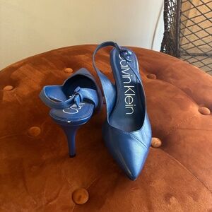 Calvin Klein Blue Heels size 6.5